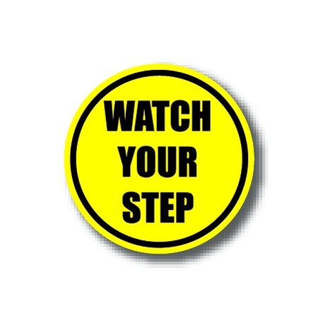Ergomat 16in CIRCLE SIGNS - Watch Your Step DSV-SIGN 256 #1646 -UEN